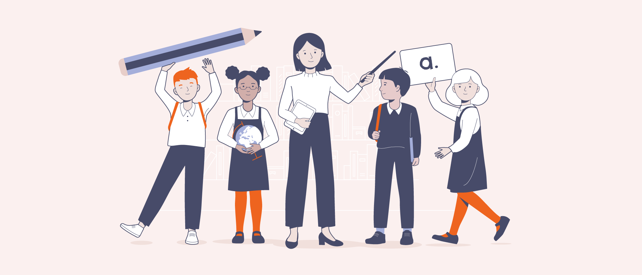 A Teacher and her class